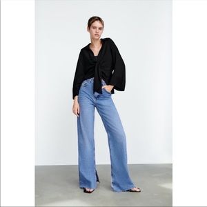 NWT Zara Knotted Draped Top